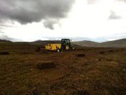 controlling heather on uplands to keep age variety and bale heather to help block drains to keep peat in good condition